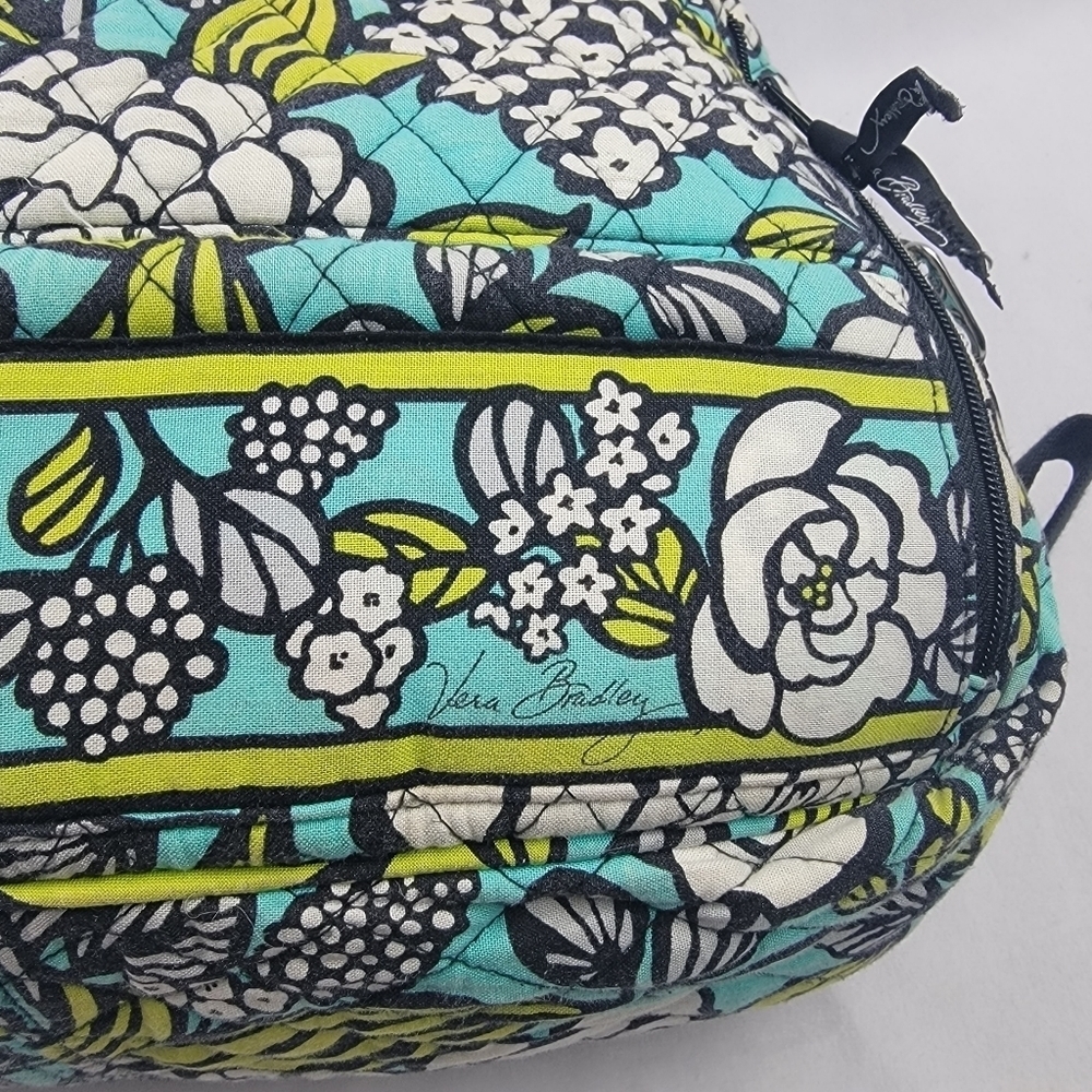 Vera Bradley Island Blooms laptop work travel school messenger bag - Picture 7 of 14